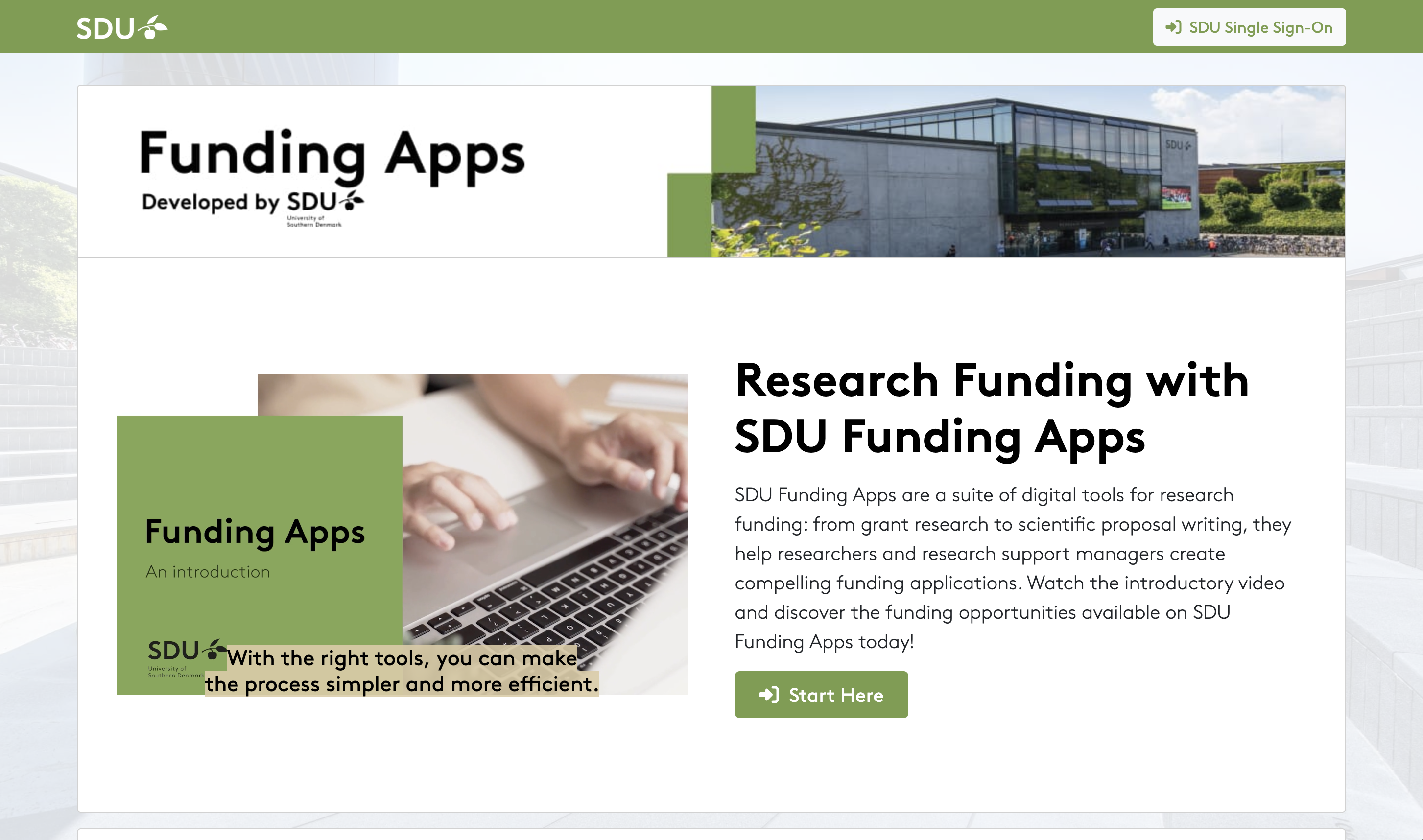 Funding Apps: From concept to development at SDU